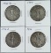 4 Walking Liberty Silver Half Dollars 1943-D, 1944, 1944-D and 1946 VF
