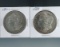 1881-O and 1889 Morgan Silver Dollars XF-AU Details