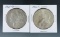 1921-D and 1921-S Morgan Silver Dollars XF Details