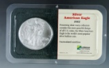 2002 Uncirculated American Silver Eagles