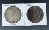 1888-O and 1900 Morgan Silver Dollars VF-XF