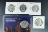 5 1964 Kennedy Silver Half Dollars AU-BU