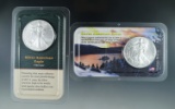 2000 and 2001 Uncirculated American Silver Eagles