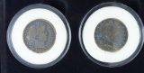 First and Last Barber Quarters 1892 G+ and 1916-D VG in Box