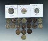 21 Jefferson Silver War Nickels G-AU