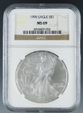 1996 American Silver Eagle Certified MS 69 by NGC
