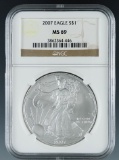 2007 American Silver Eagle Certified MS 69 by NGC