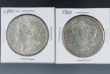 1880-O and 1900 Morgan Silver Dollars XF-AU Details