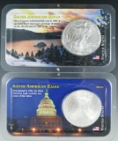 2000 and 2001 Uncirculated American Silver Eagles