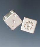 Pair 999 Fine Silver Dice 2 Troy Ounce Pure Silver