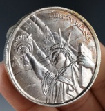 2 Troy Ounces .999 Fine Silver High Relief American Landmarks Medallion Liberty Island