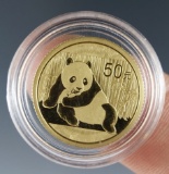 2015 China 1/10 Ounce Gold Panda 50 Yuan BU