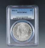 1904-O Morgan Silver Dollar Certified MS 63 by PCGS