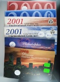 2000, 2001 and 2008 Mint Sets in Original Envelopes