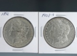 1896 and 1901-O Morgan Silver Dollars XF-AU Details