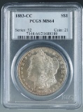 1883-CC Morgan Silver Dollar Certified MS 64 by PCGS