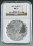 2015 American Silver Eagle Certified MS 69 by NGC