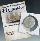 1783 Mexico Silver 2 Reale from the Ship Wreck El Cazador