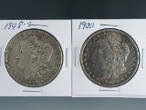 1898-S and 1900 Morgan Silver Dollars VF-XF Details