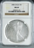 2006 American Silver Eagle Certified MS 69 by NGC