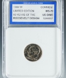 1996-W Roosevelt Dime Certified MS 70 by IGS