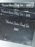 1973, 1976 and 1982 Proof Sets in Original Boxes