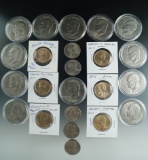 12 Eisenhower, 5 Susan B Anthony, 1 Native American & 5 Presidential Dollars 23 Dollars Total