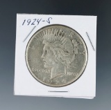 1924-S Peace Silver Dollar VF Details