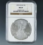 1995 American Silver Eagle Certified MS 69 by NGC