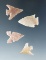 Set of 4 Assorted arrowheads, largest is 15/16