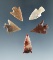 Set of 5 Columbia River Gempoints from the collection of Fred Heimbigner - Columbia River.