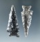 Pair of Obsidian Points found by Fred Heimbigner in the Warner Valley, Oregon on private property.