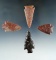 Set of 4 Nice assorted arrowheads found in the Plains Region, largest is 1 15/16