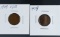 1909 VDB XF and 1909 AU Lincoln Wheat Cents