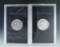 1971-S and 1972-S Proof Eisenhower 40% Silver Dollars in Original Brown Boxes