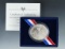 1991-1995-D Uncirculated WW II 50th Anniversary Commemorative Silver Dollar in Original Box w/ COA