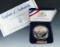 1991-S Proof USO 50th Anniversary Commemorative Silver Dollar in Original Box with COA