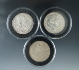 1932, 1962 and 1963 Mexican Silver Pesos XF