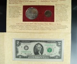 1993 Thomas Jefferson 250th Anniversary Coin and Currency Set