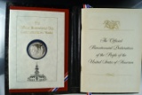 The Official Bicentennial Day Commemorative Sterling Silver Medal in Book