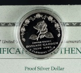 1997-P Botanic Garden Proof Commemorative Silver Dollar in Original Box with COA