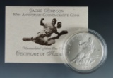 1997-S Jackie Robinson Uncirculated Commemorative Silver Dollar in Original Box with COA