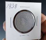 1838 US Large Cent VF