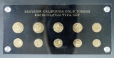 Souvenir California Gold Tokens Uncirculated Type Set