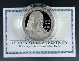 2006-P Benjamin Franklin Founding Father Proof Commemorative Silver Dollar in Original Box with COA