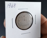 1868 2 Cent Piece F