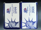 1999 and 2001 Proof Sets in Original Boxes with COA’s