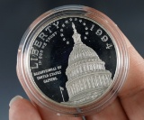 1994-S U, S. Capitol Bicentennial Proof Commemorative Silver Dollar in Original Box with COA