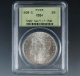 1890-S Morgan Silver Dollar Certified MS 64 by PCGS