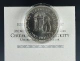 1992-D White House 200th Anniversary Uncirculated Commemorative Silver Dollar, Original Box w/ COA